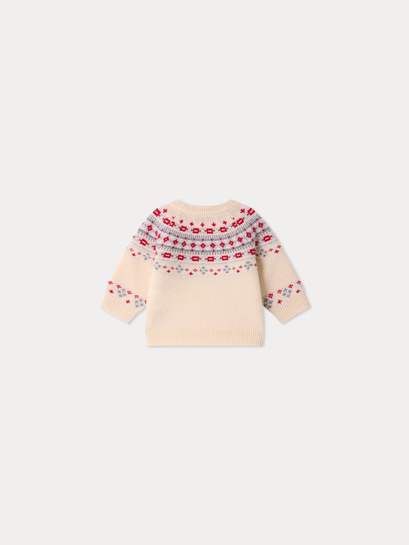 Pull bébé Melrose jacquard brodé Bonpoint en laine