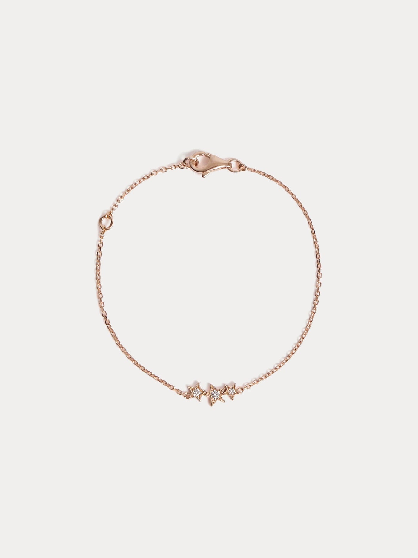 Bracelet enfant trois étoiles or rose