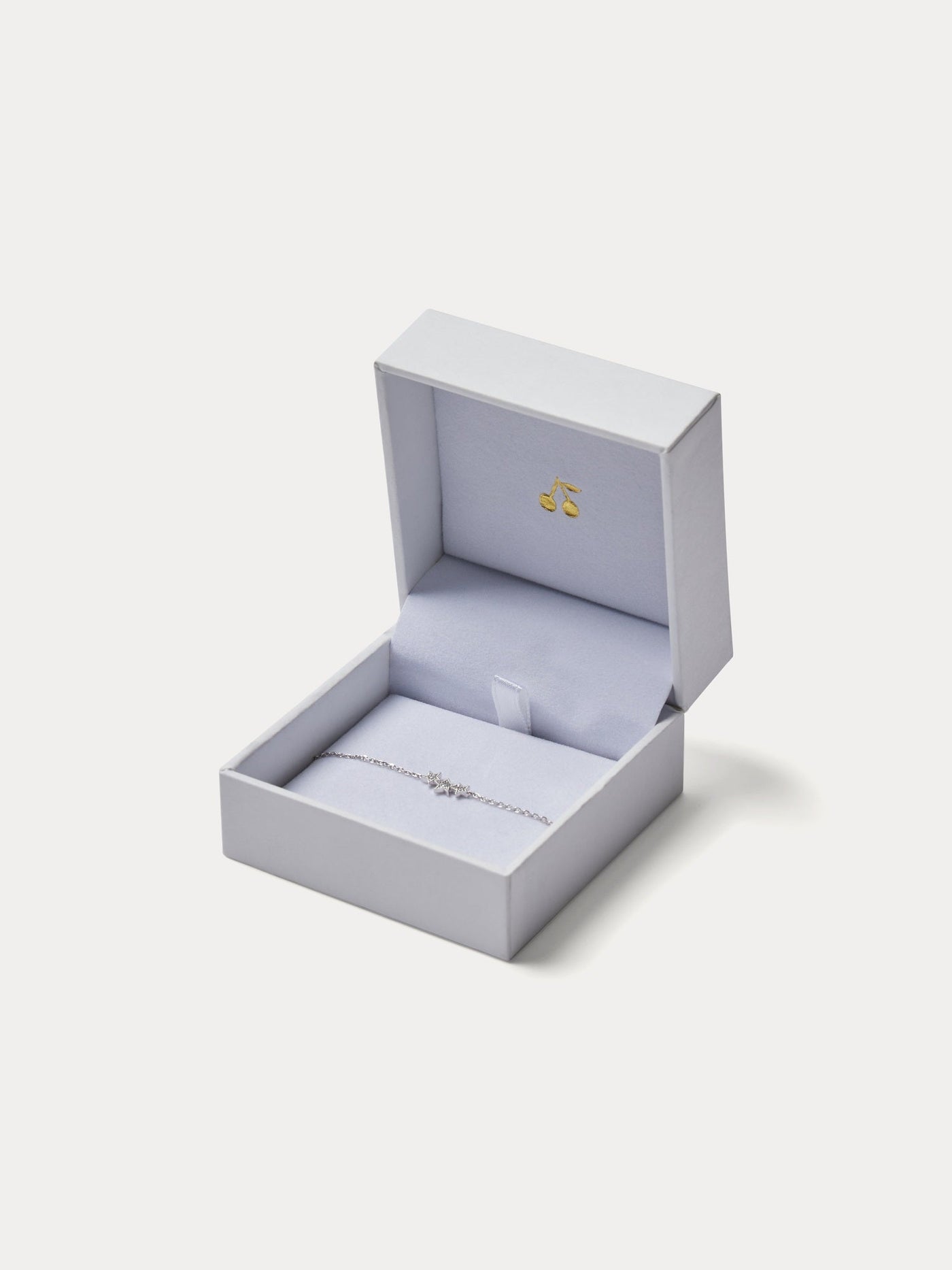 Bracelet enfant trois étoiles or blanc