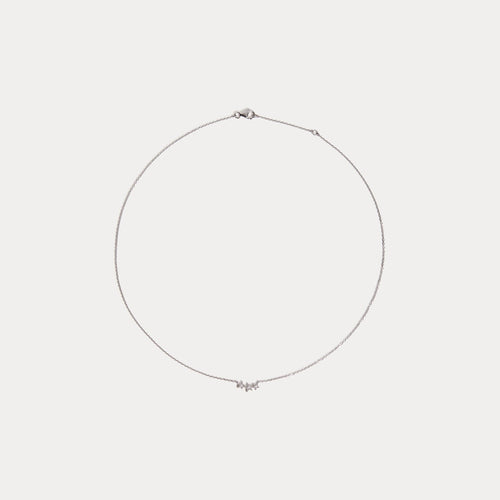 Collana bambino tre stelle oro bianco