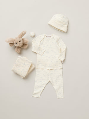 Ensemble Timi imprimé moutons en coton biologique