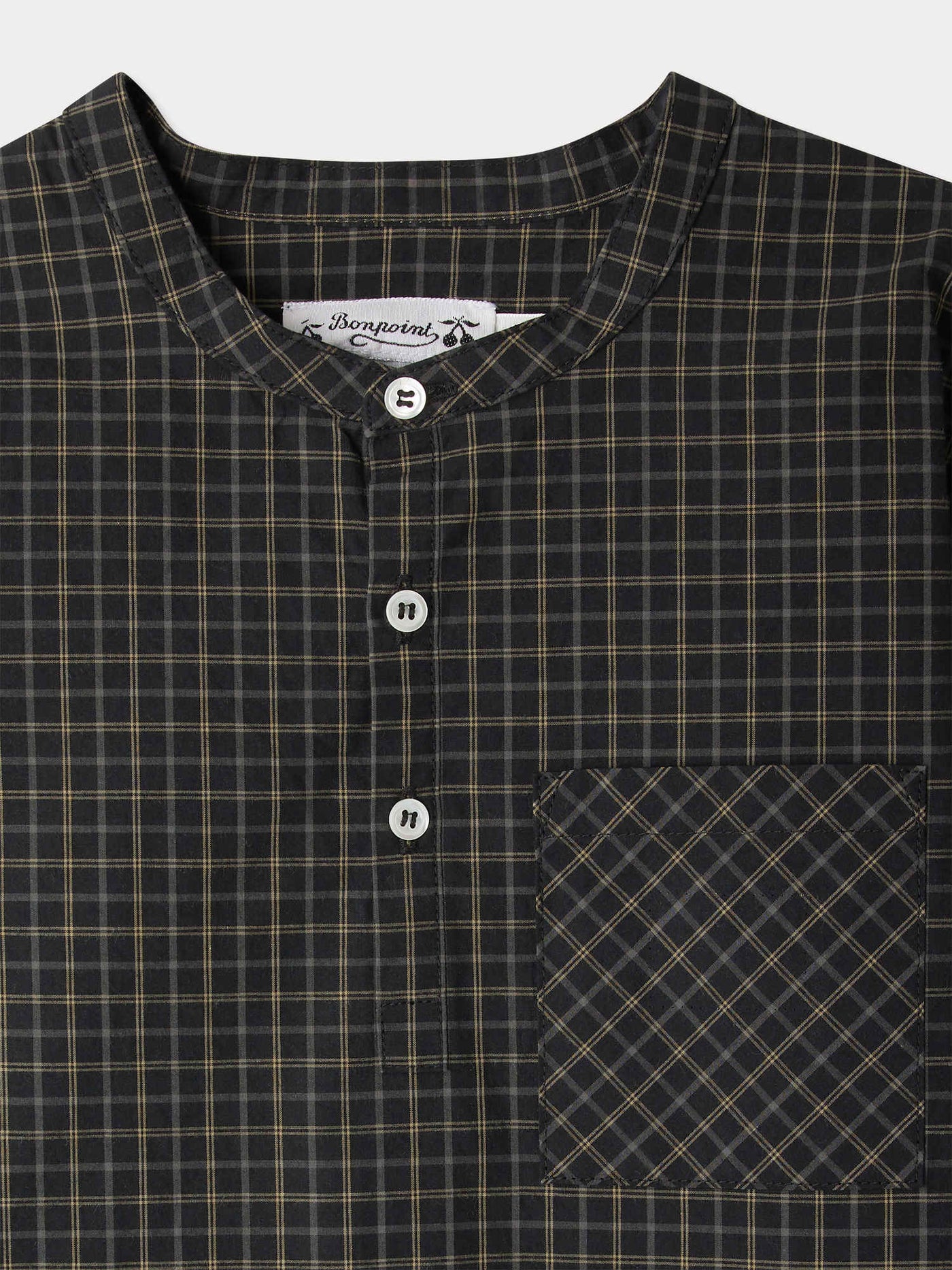 Artist shirt with mandarin collar