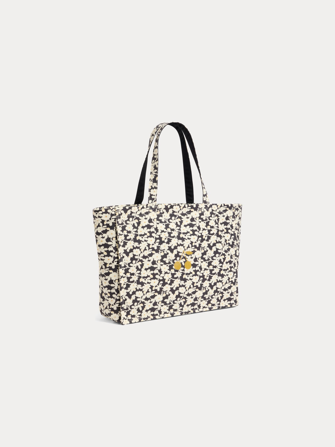 Sac cabas Emiko en tissu Liberty noir