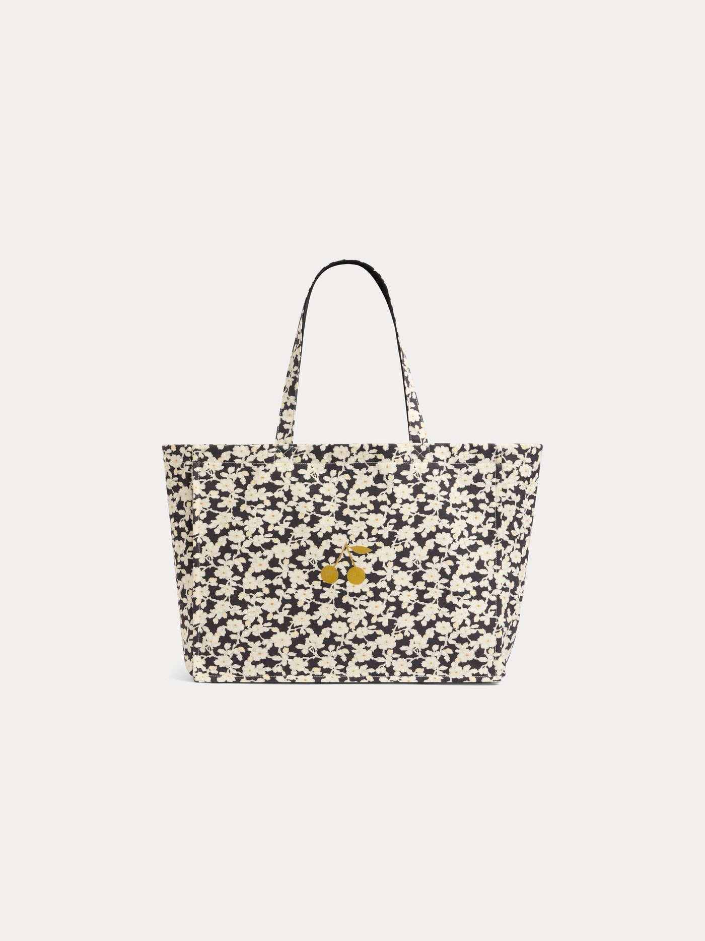 Sac cabas Emiko en tissu Liberty noir