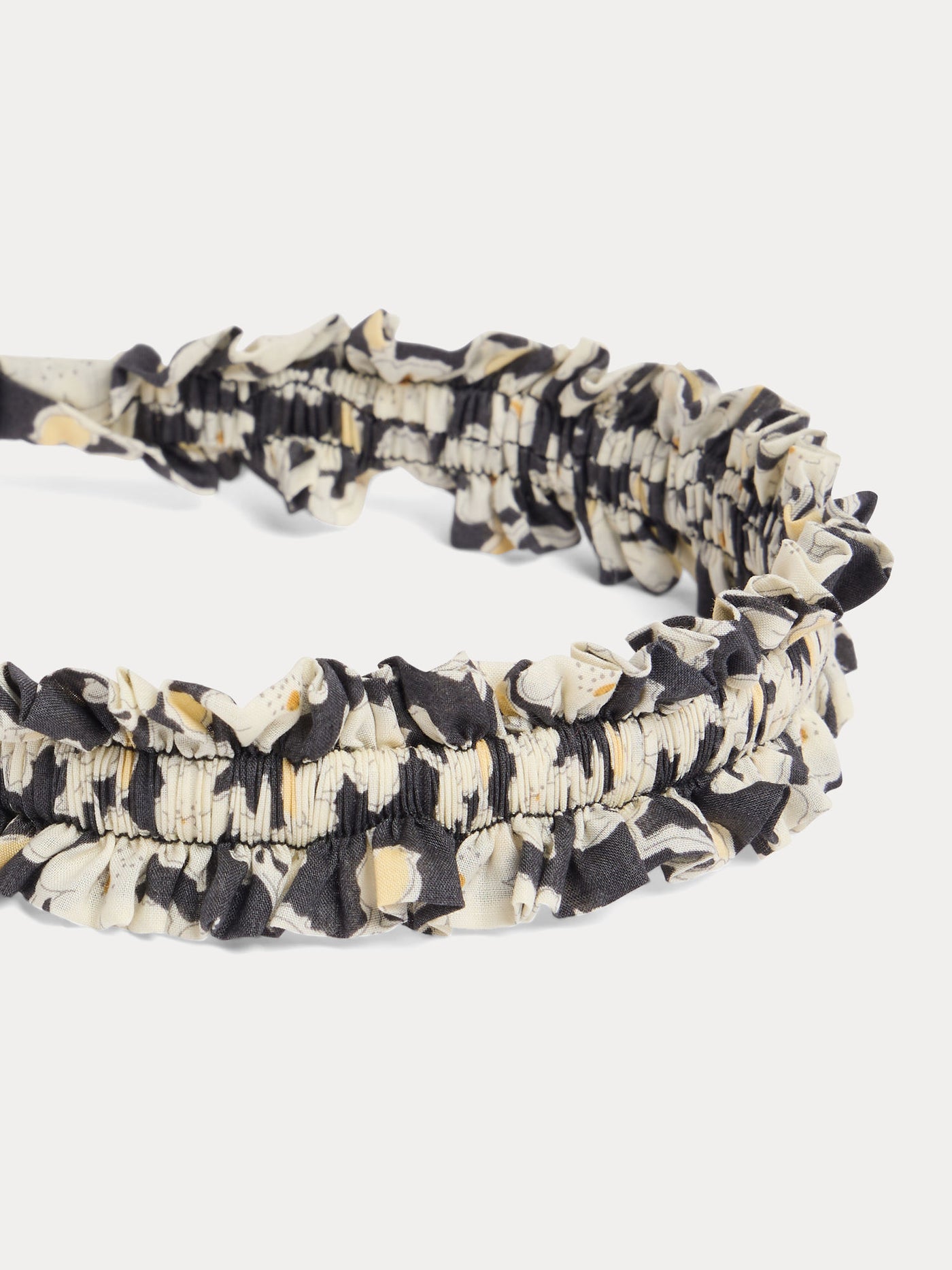 Serre-tête Jovie en tissu Liberty noir en coton biologique