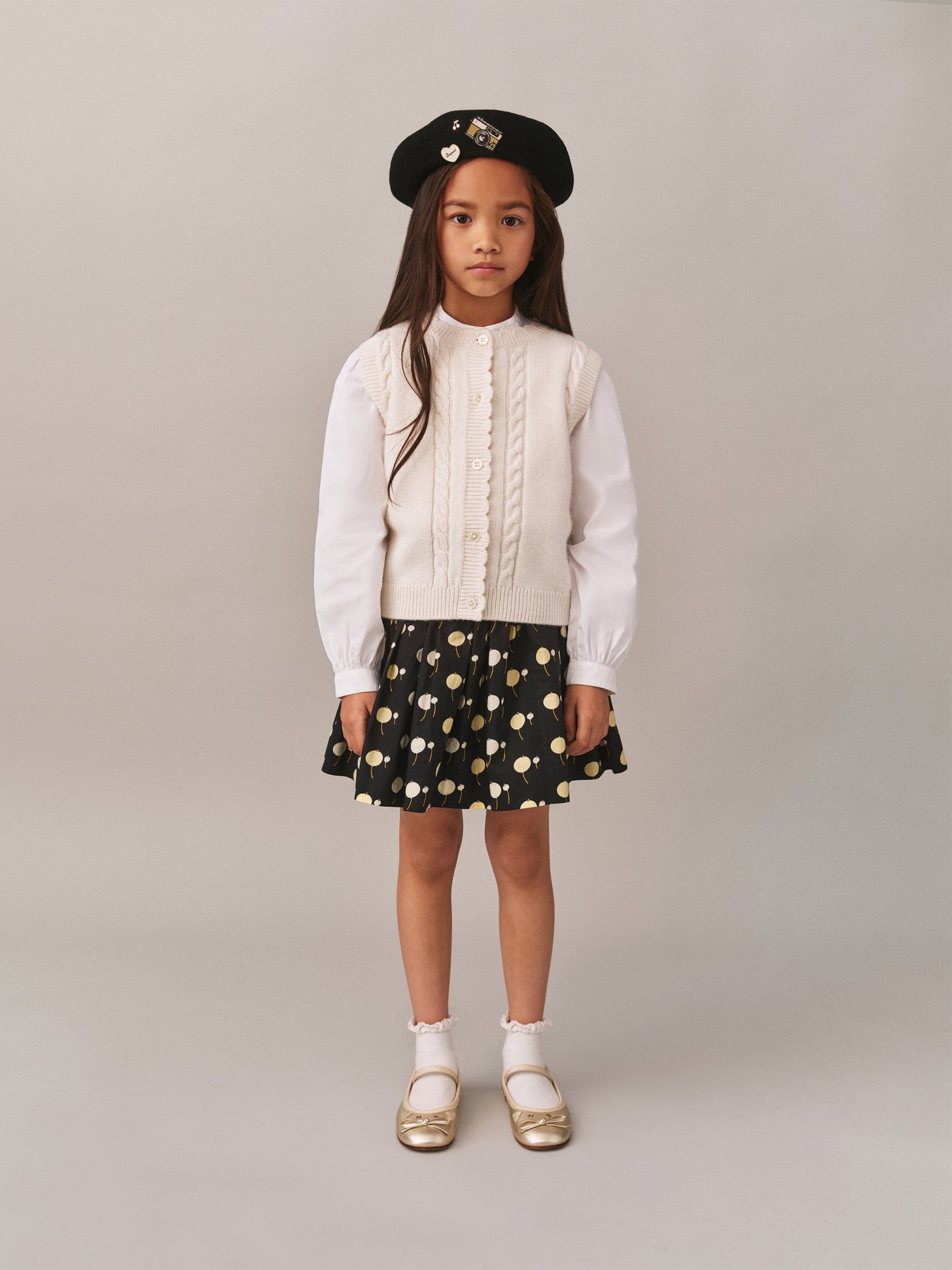 Gonna Suzon con vita elasticizzata in cotone biologico stampato