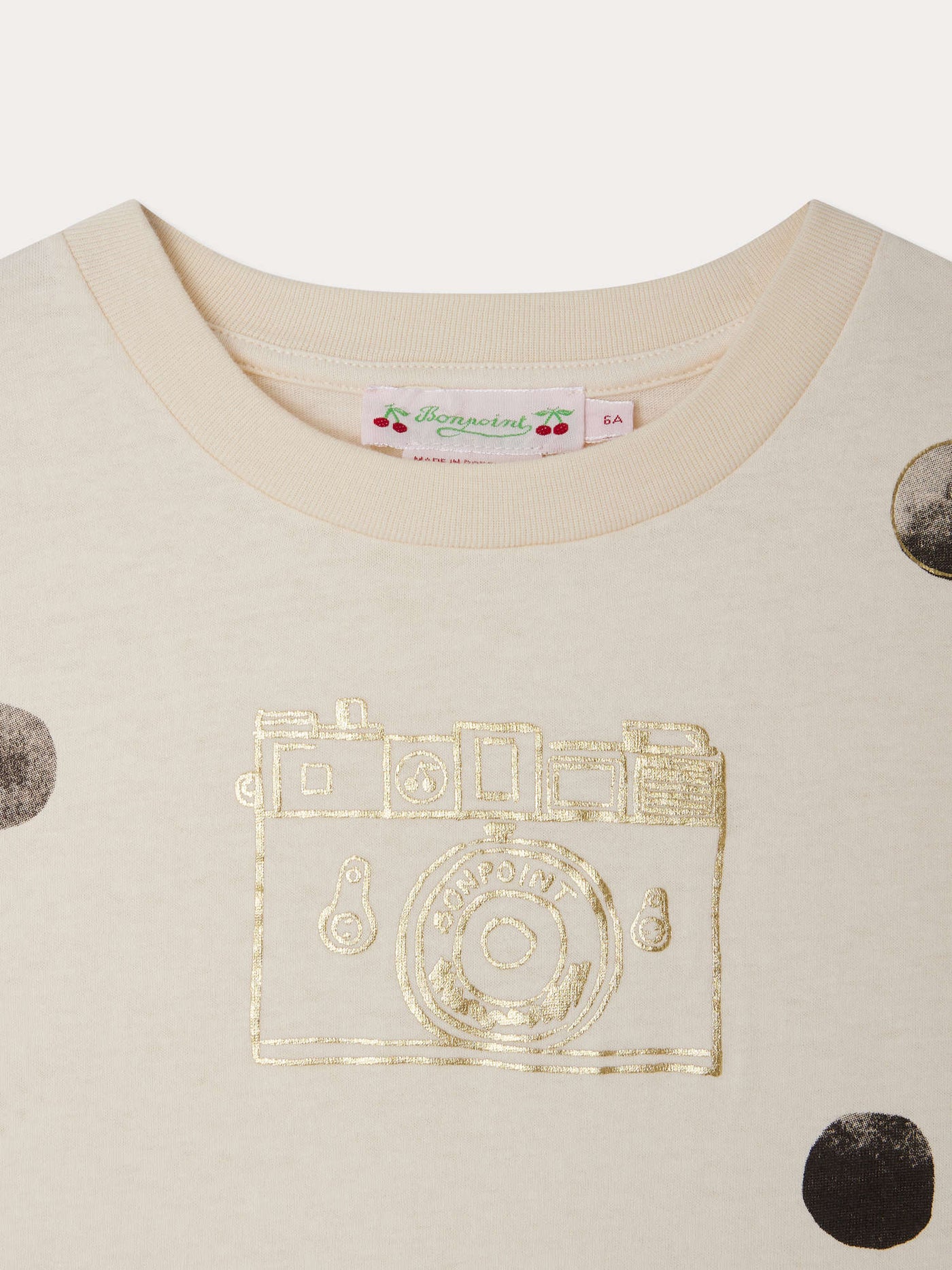 T-shirt Thida à imprimé pois en coton biologique