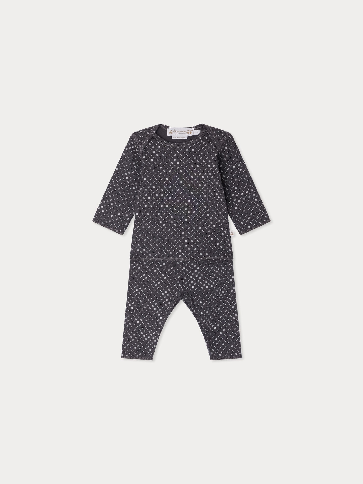 Ensemble Timi à imprimé rond en coton biologique
