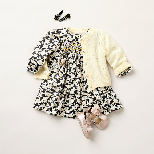 Robe Jailys smockée et brodée en tissu Liberty en coton biologique