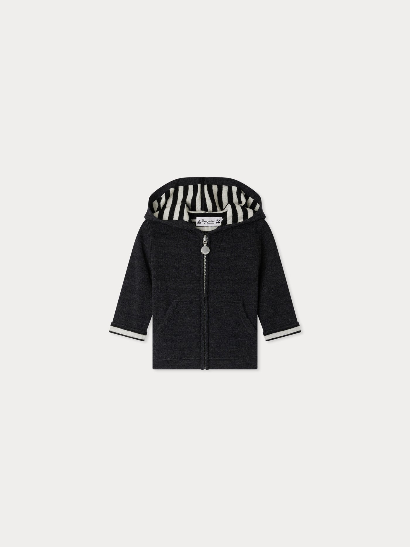 Alexandros cardigan with striped inner hood