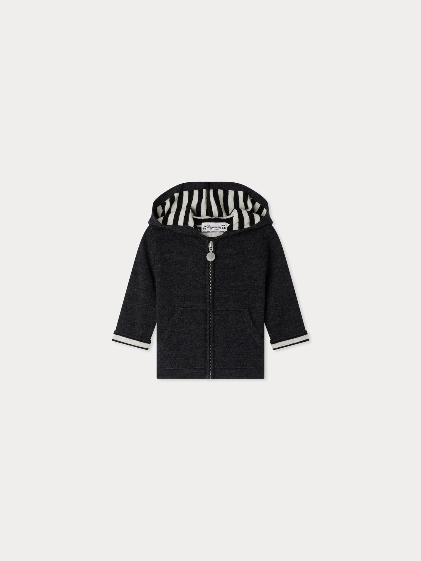 Alexandros cardigan with striped inner hood