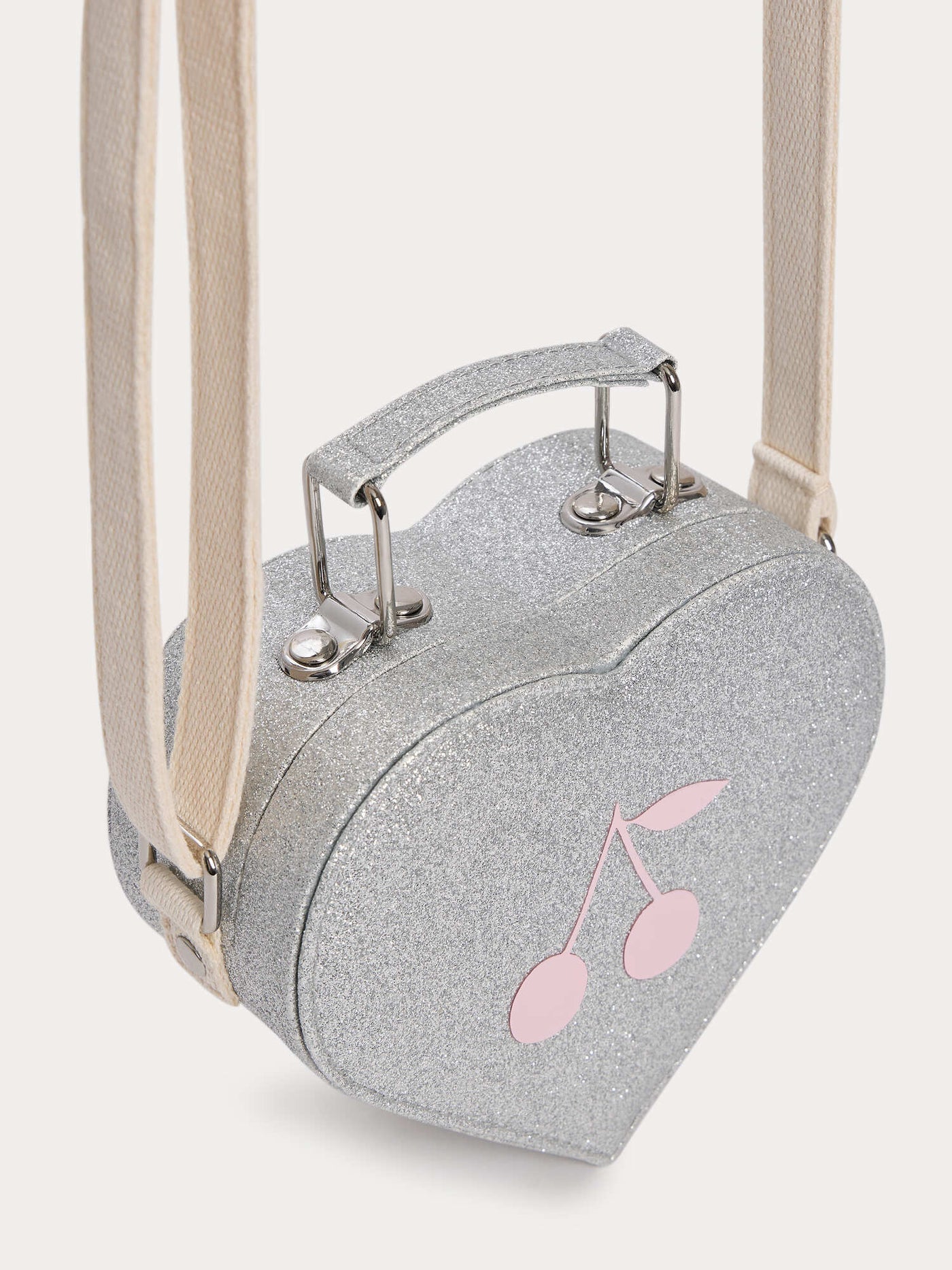 Sac cœur Mariha à paillettes argentées