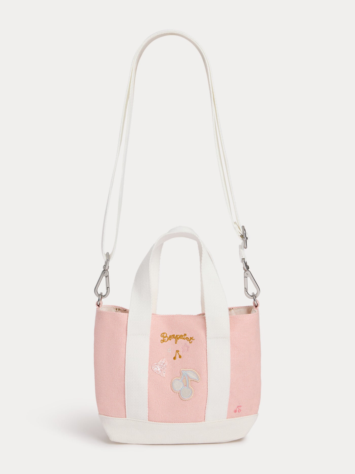 Borsa a tracolla Cabas con patch e ricami