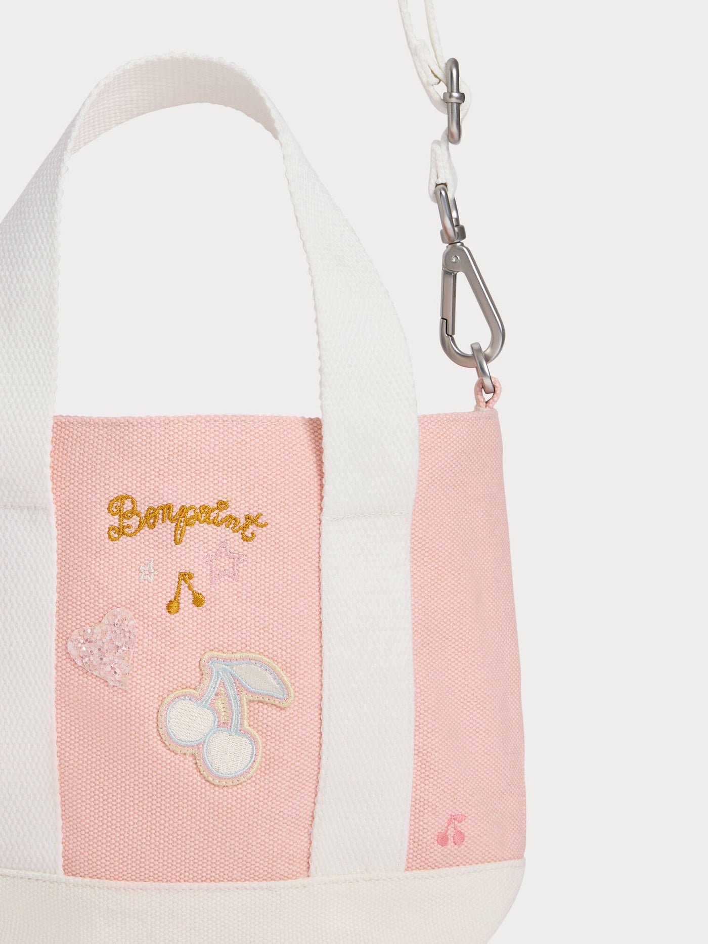 Borsa a tracolla Cabas con patch e ricami