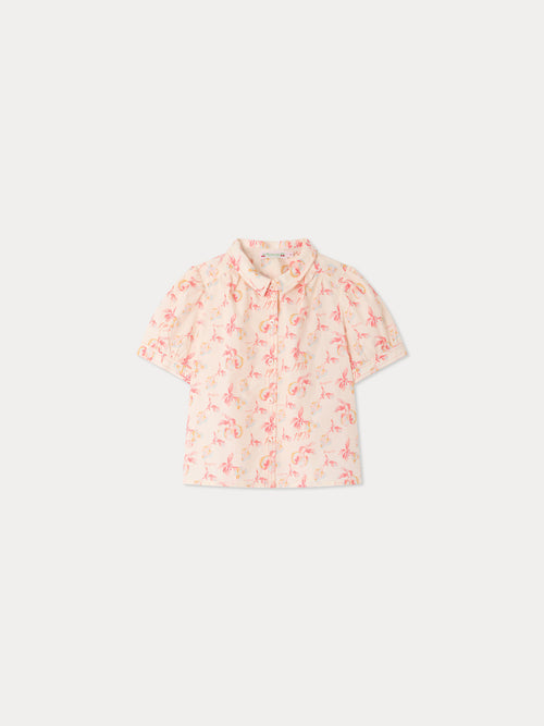 Mathilda Bluse mit Kirschmuster aus Bio-Baumwolle
