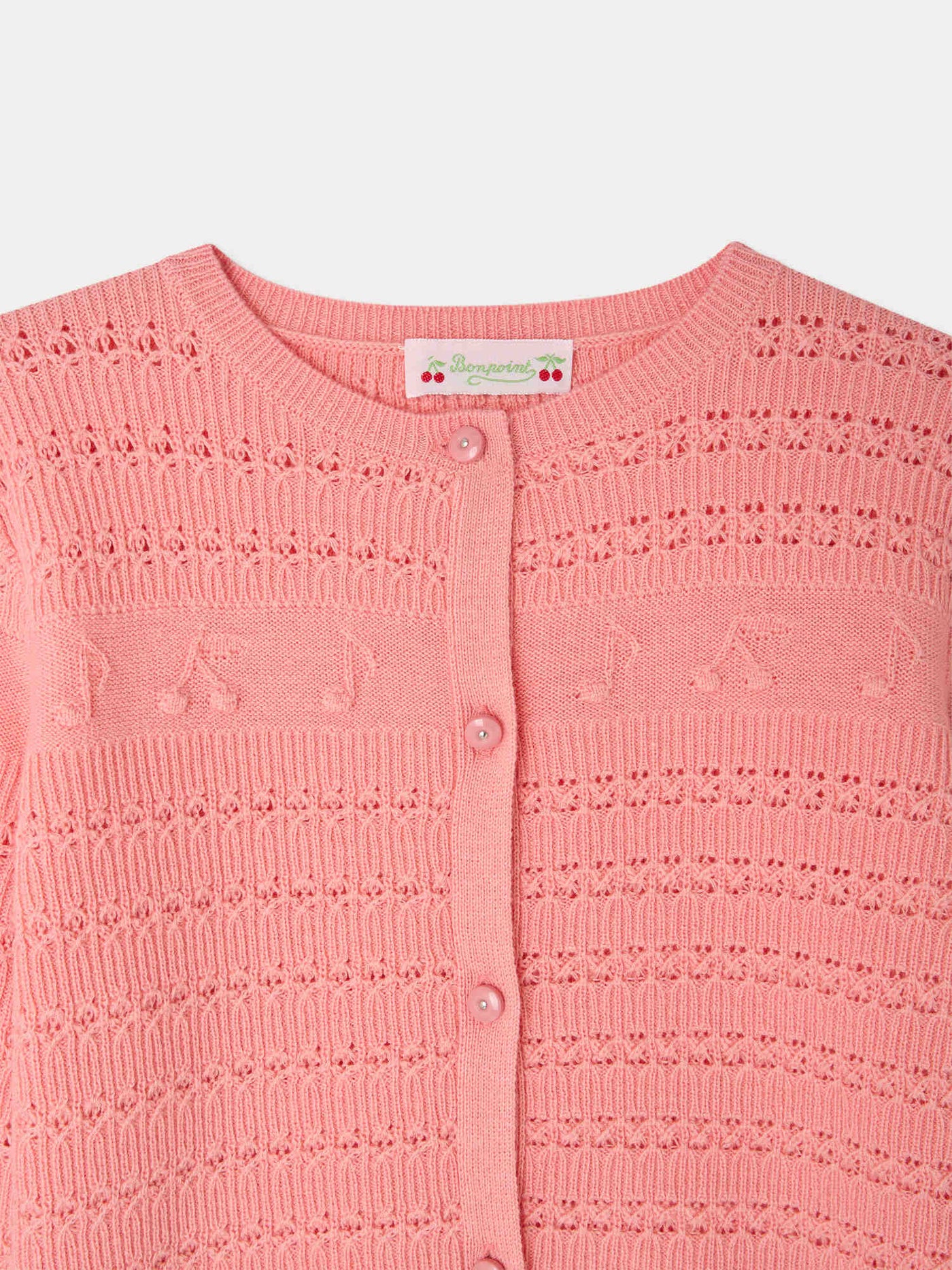 Cardigan Mia à motifs cerises et notes de musique