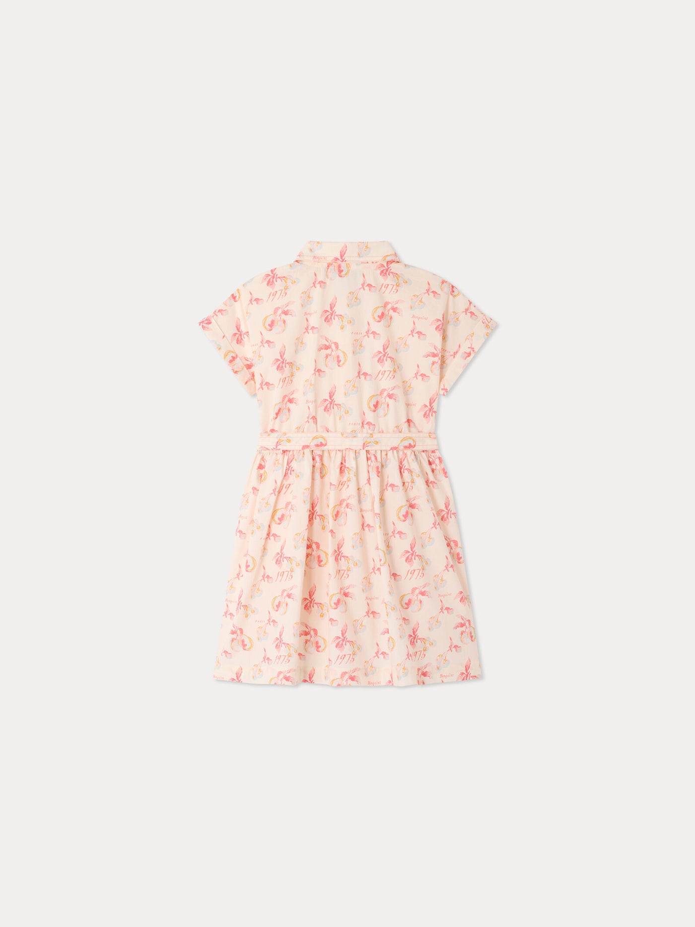 Robe Gisèle imprimée cerises en coton biologique