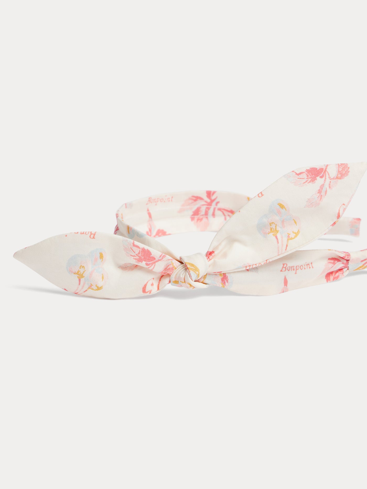 Serre-tête Lorette imprimé cerises en coton biologique
