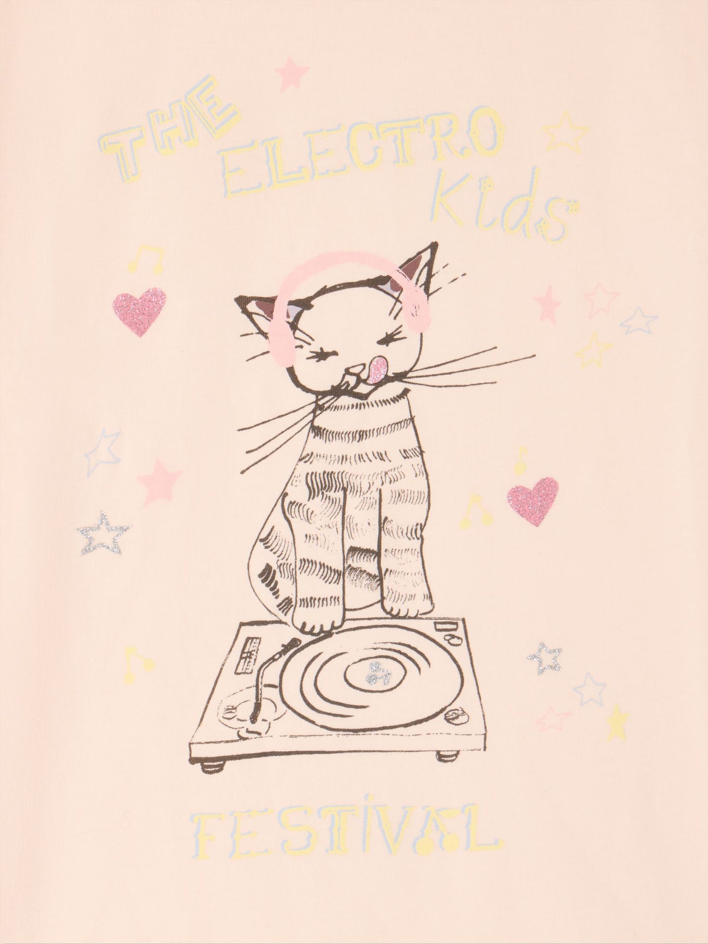 Akiva DJ Katzenprint-T-Shirt aus Bio-Baumwolle