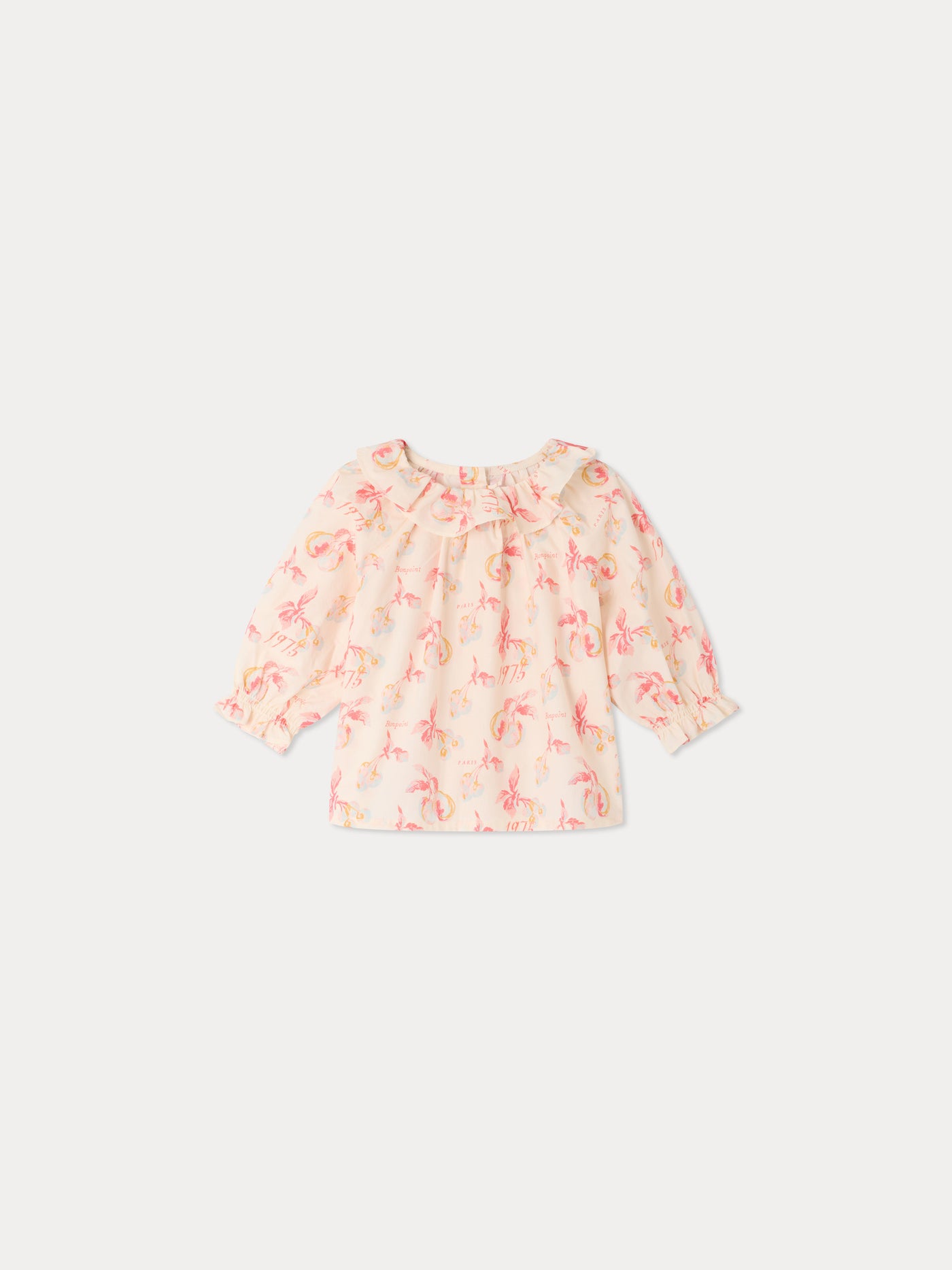 Dolci Babybluse mit Kirschmuster aus Bio-Baumwolle
