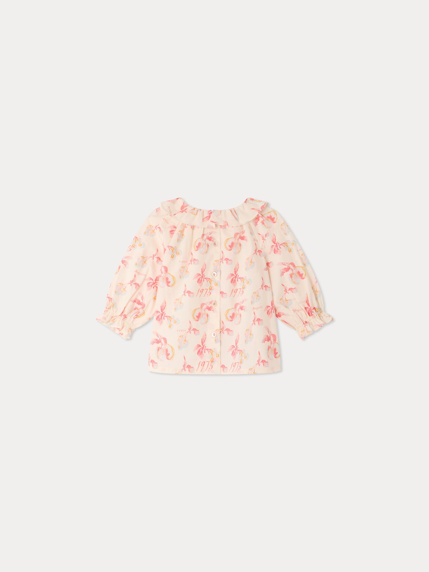 Dolci Babybluse mit Kirschmuster aus Bio-Baumwolle