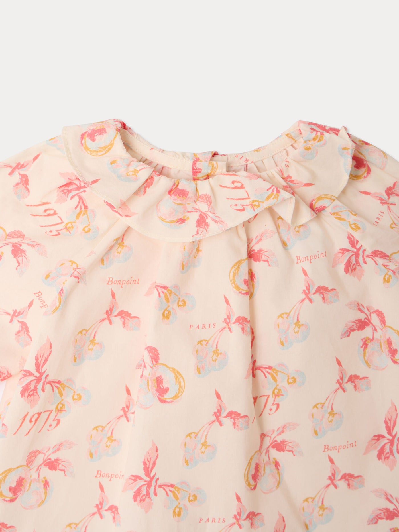 Dolci Babybluse mit Kirschmuster aus Bio-Baumwolle