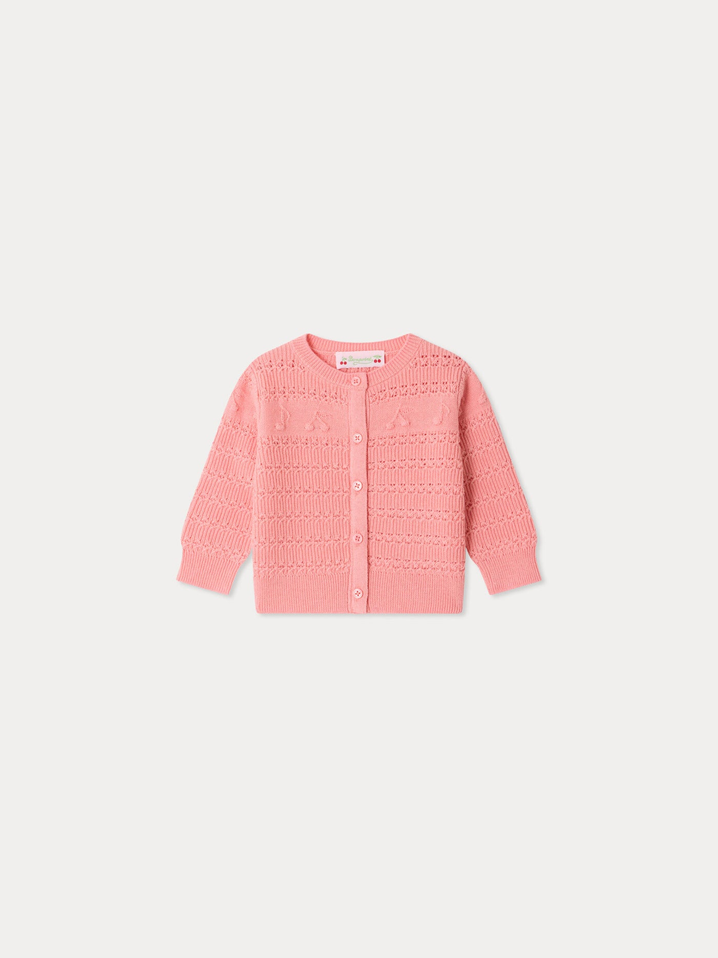 Cardigan bébé Mahana à motifs cerises et notes de musique