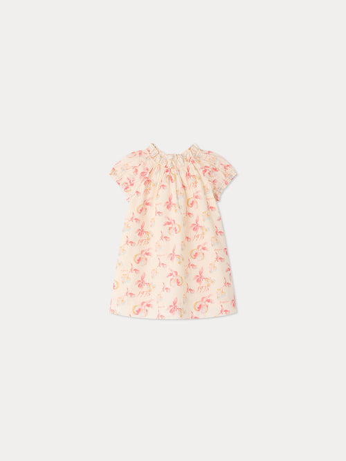 Robe bébé Sidwel imprimée cerises en coton biologique