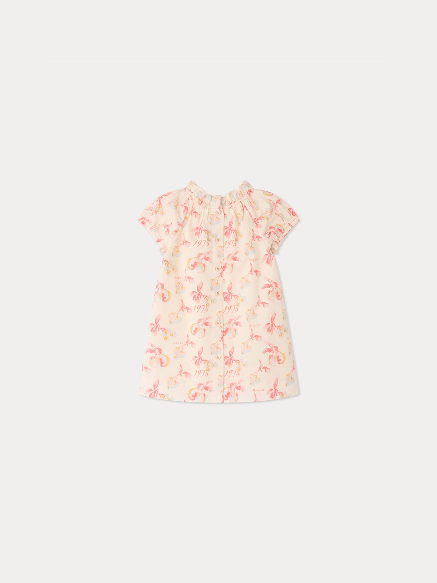 Robe bébé Sidwel imprimée cerises en coton biologique
