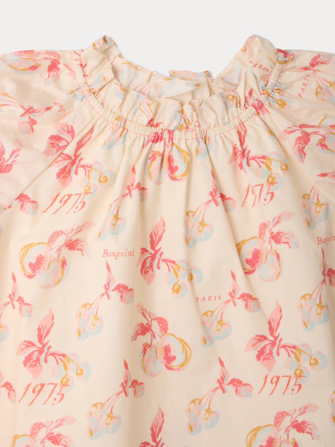 Robe bébé Sidwel imprimée cerises en coton biologique