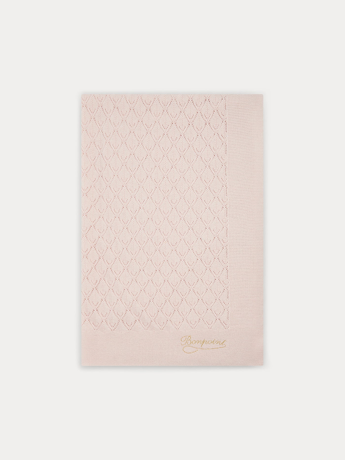 Copertina con Motivo Traforato per neonata colore rosa chiaro