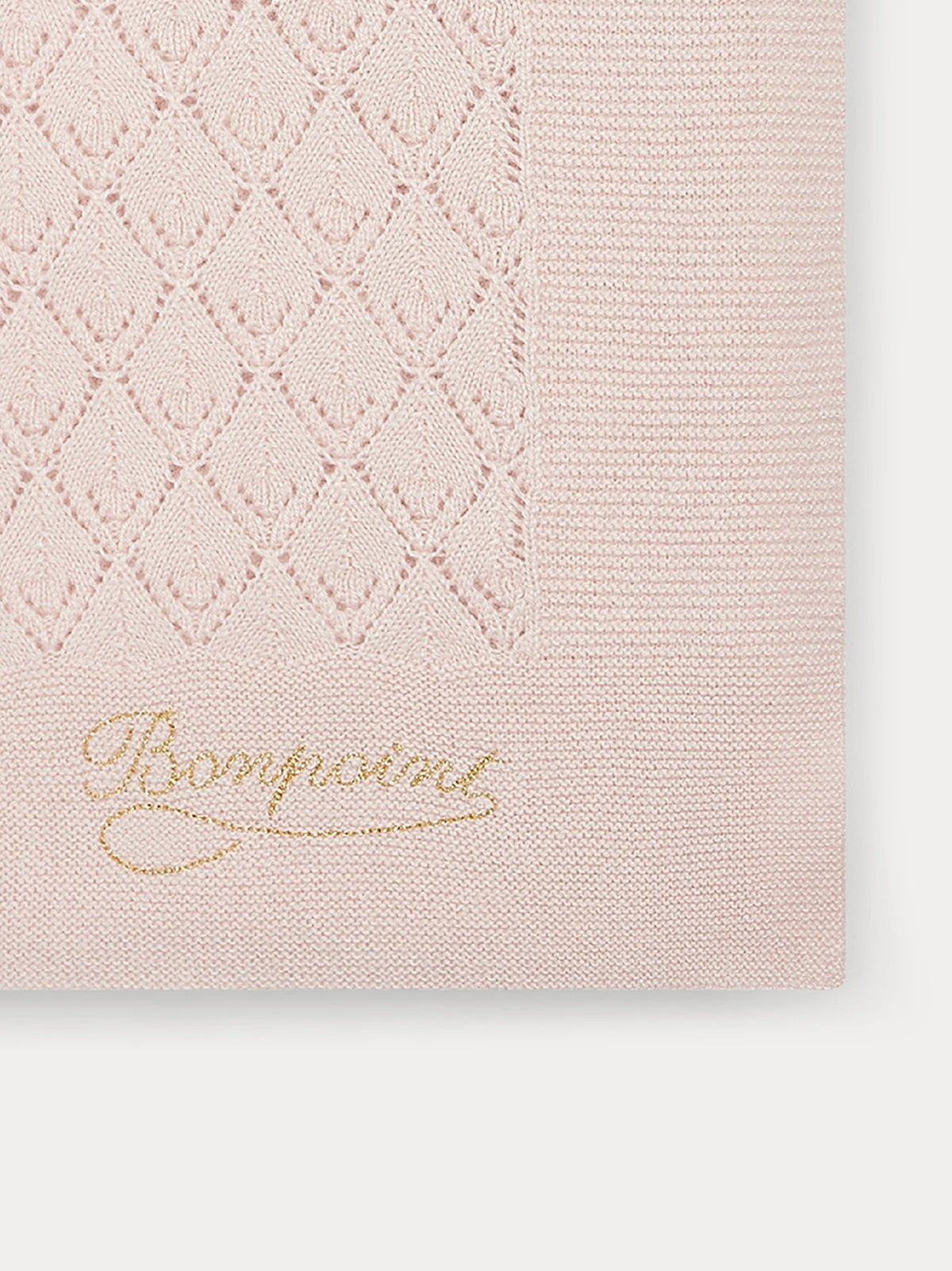 Copertina con Motivo Traforato per neonata colore rosa chiaro