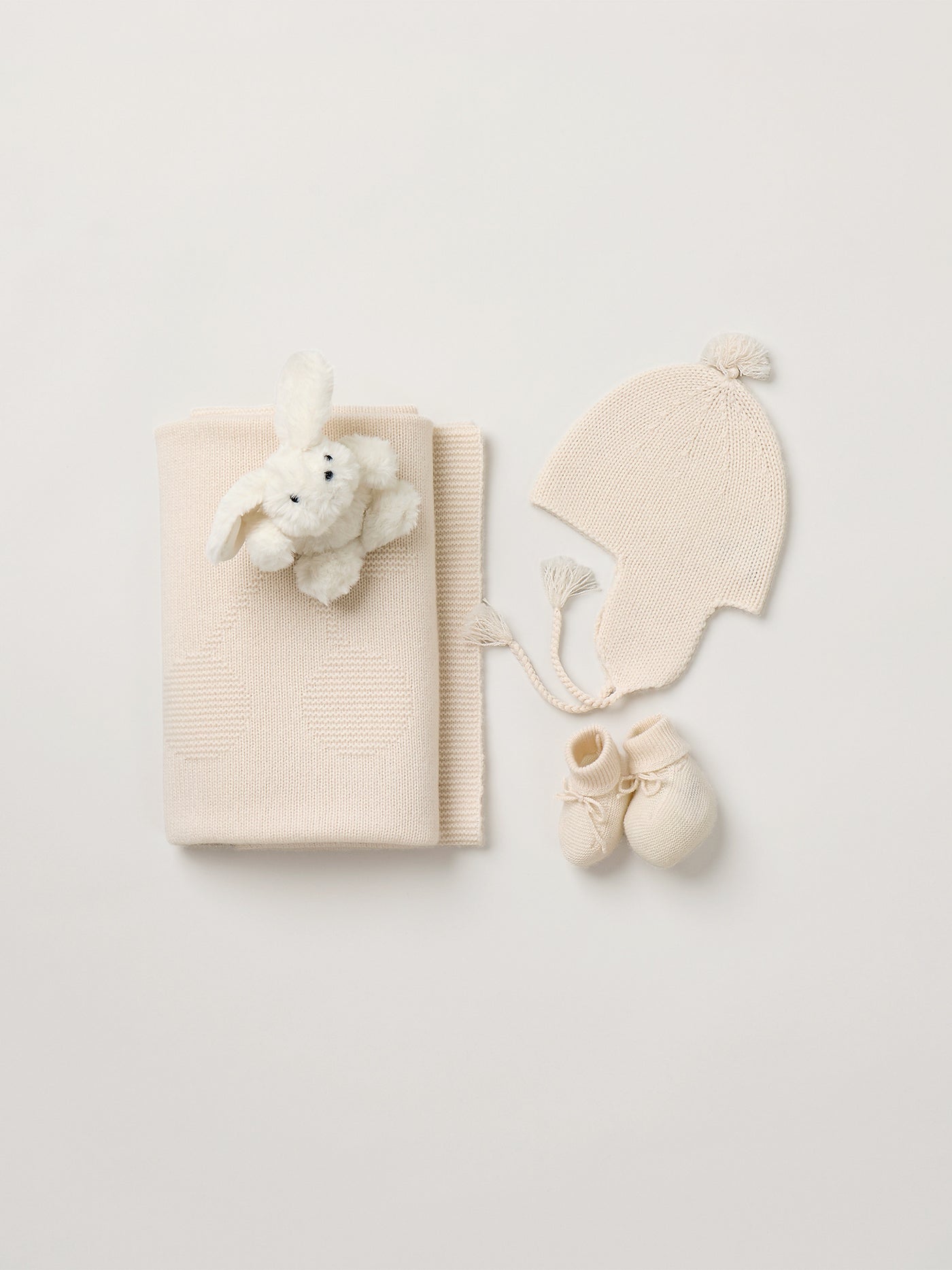 Couverture en cachemire blanc lait