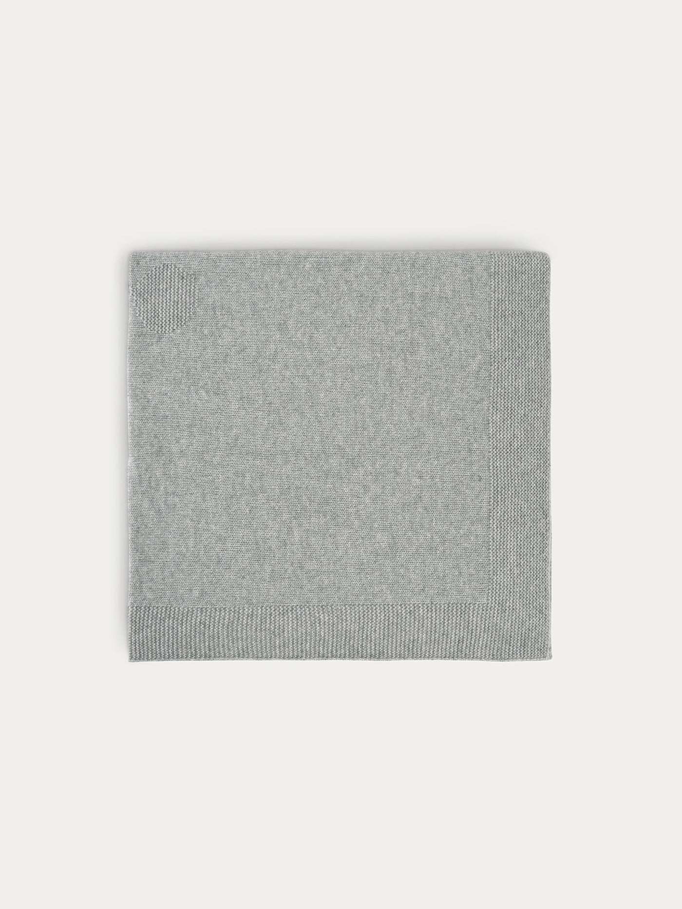 Couverture en cachemire gris chiné