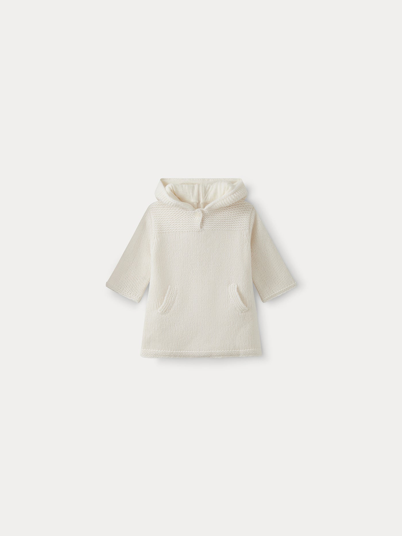 Kaschmir-Burnoose für Baby, milchweiß