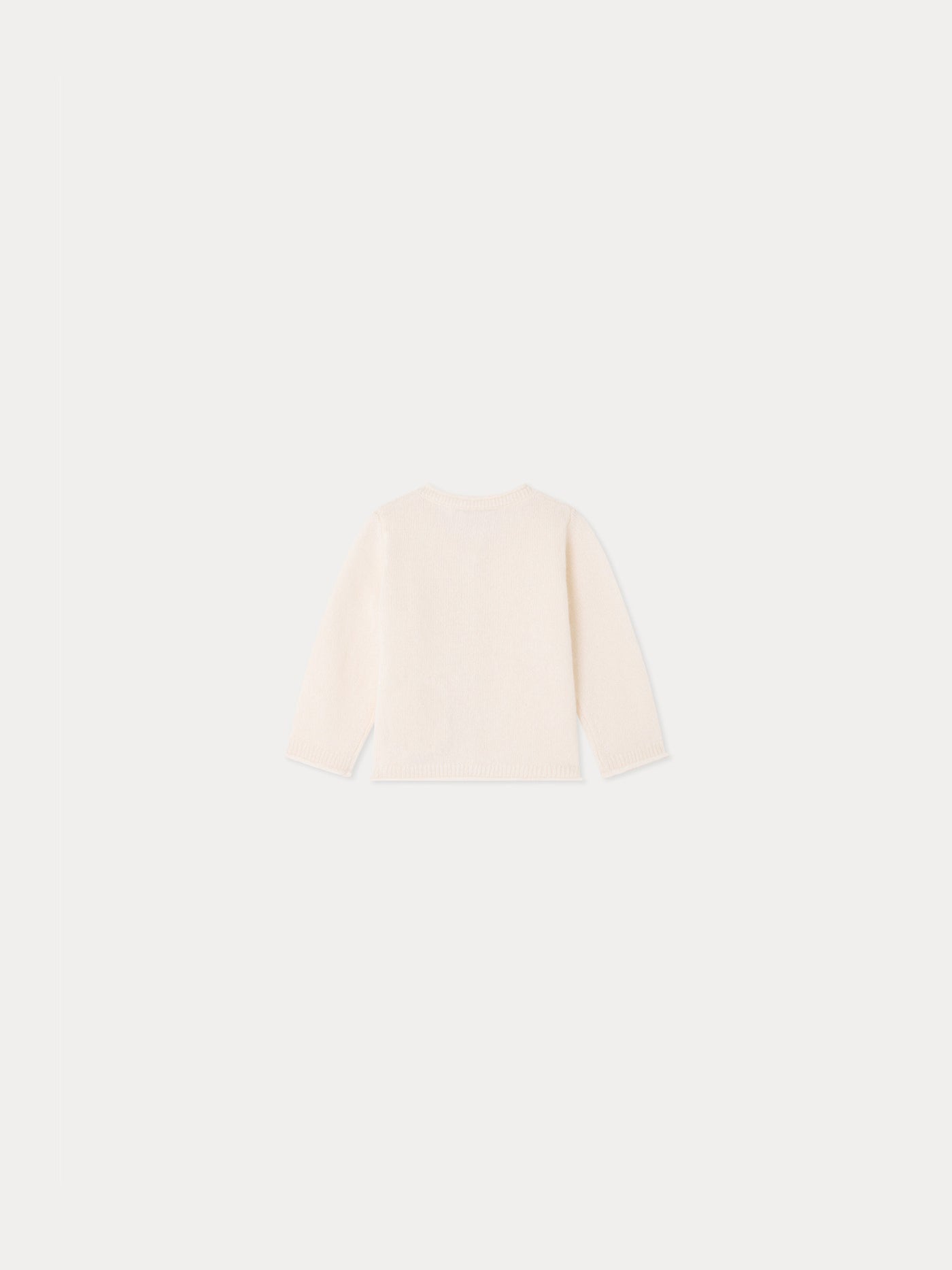 Baby Kaschmir-Strickjacke milchweiß