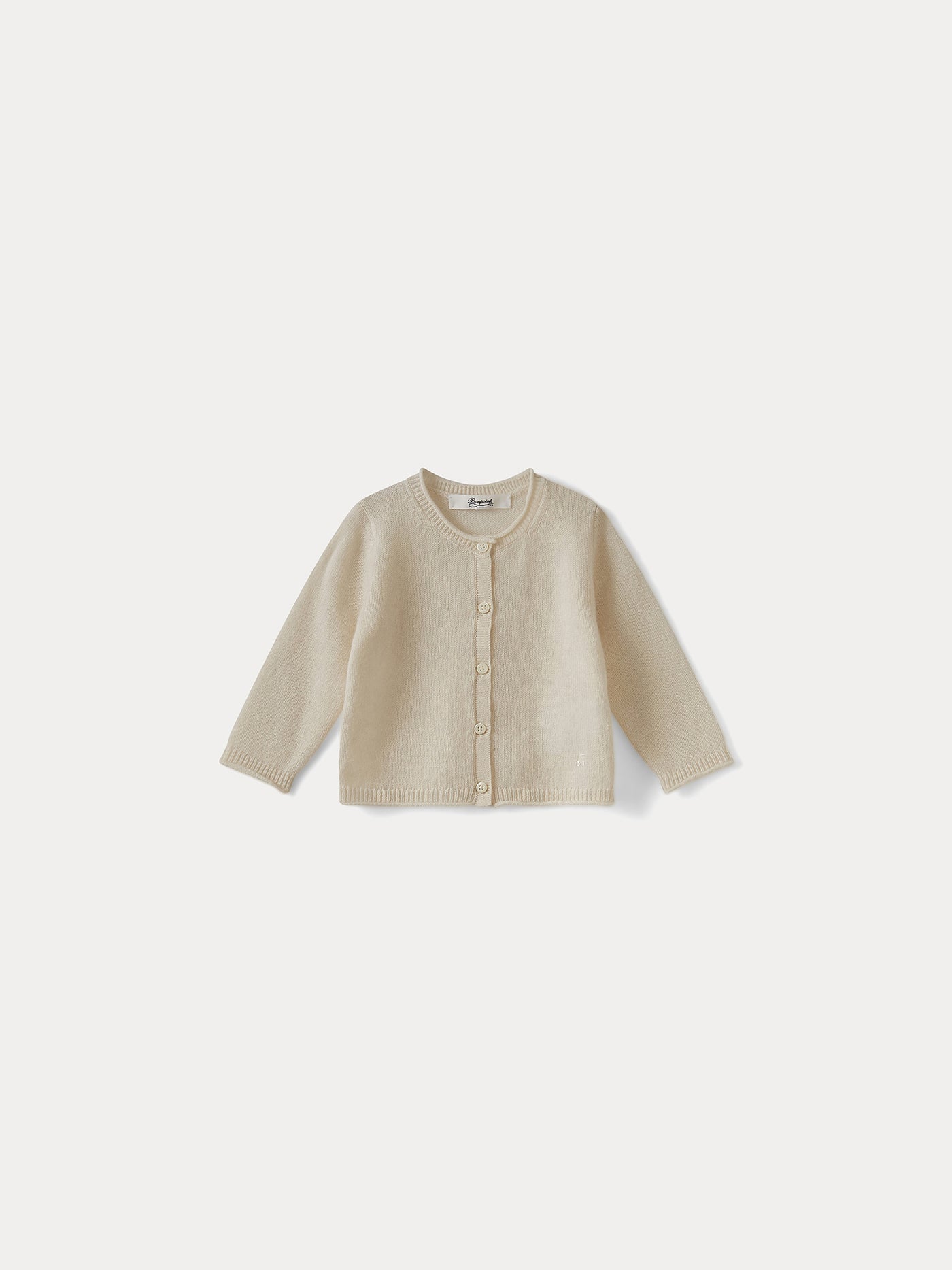 Baby-Kaschmir-Cardigan milchweiß