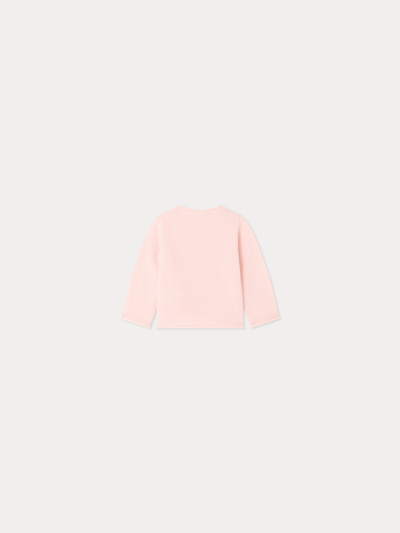 Cardigan per neonato in cashmere rosa pallido