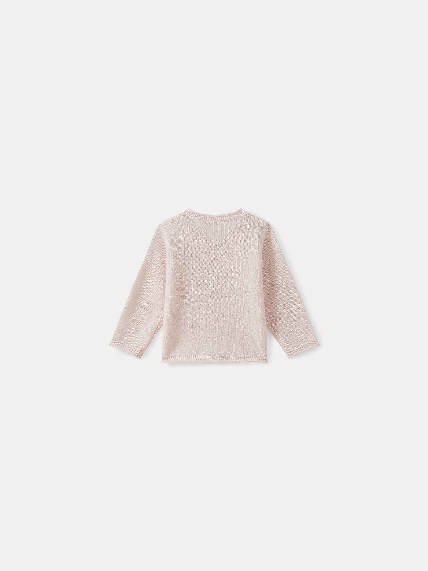 Cardigan in Cashmere per Neonata colore rosa chiaro