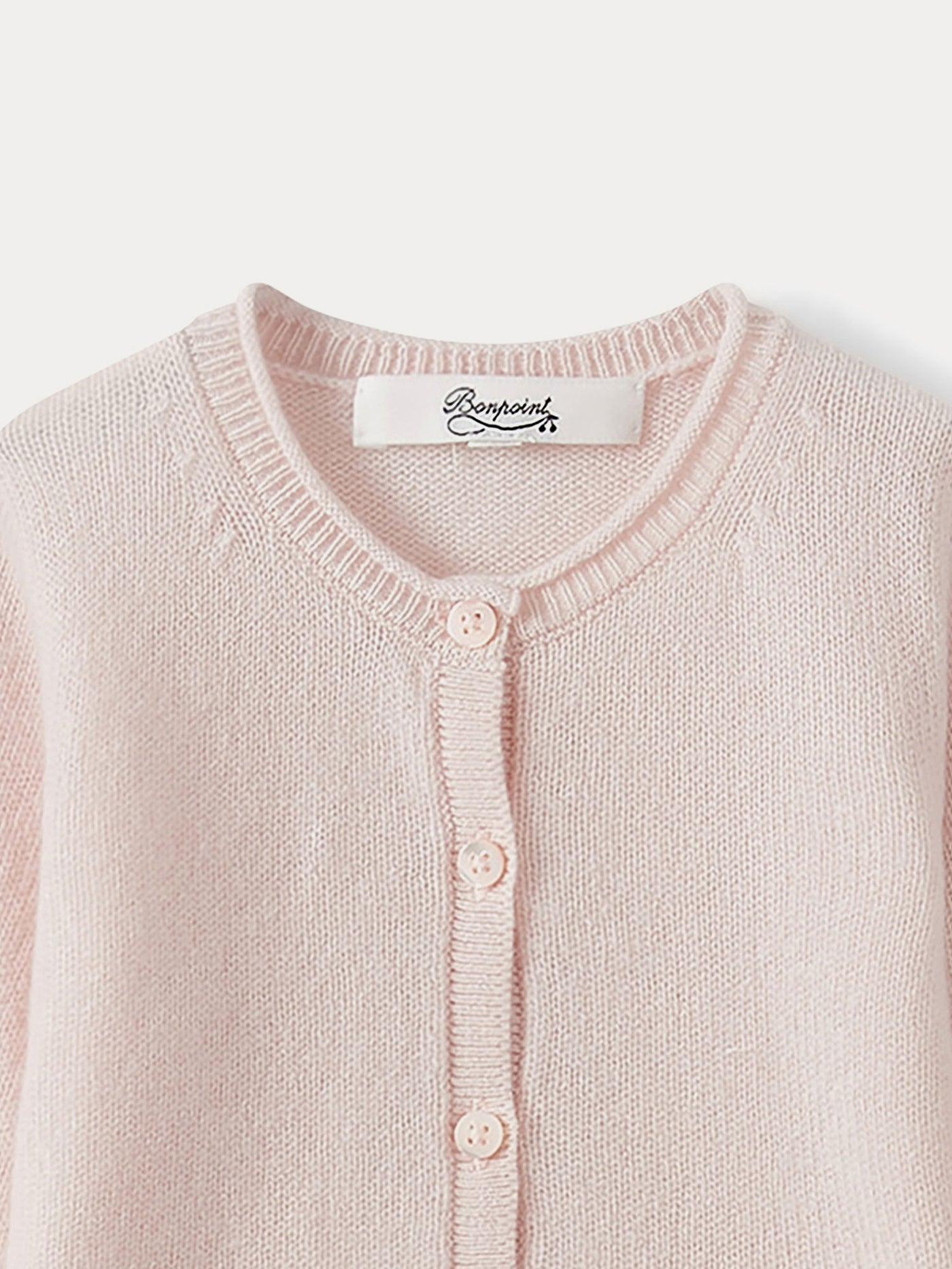 Cardigan in Cashmere per Neonata colore rosa chiaro