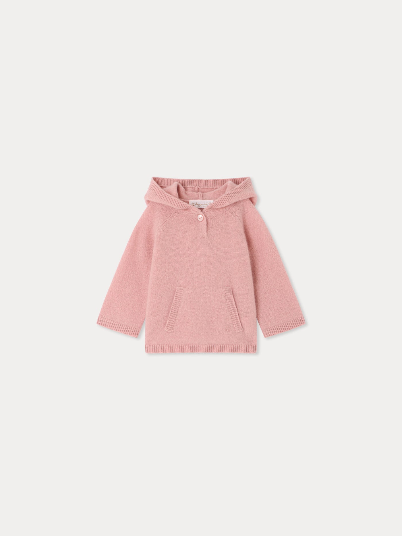 Maglione per neonati in cashmere rosa sbiadito