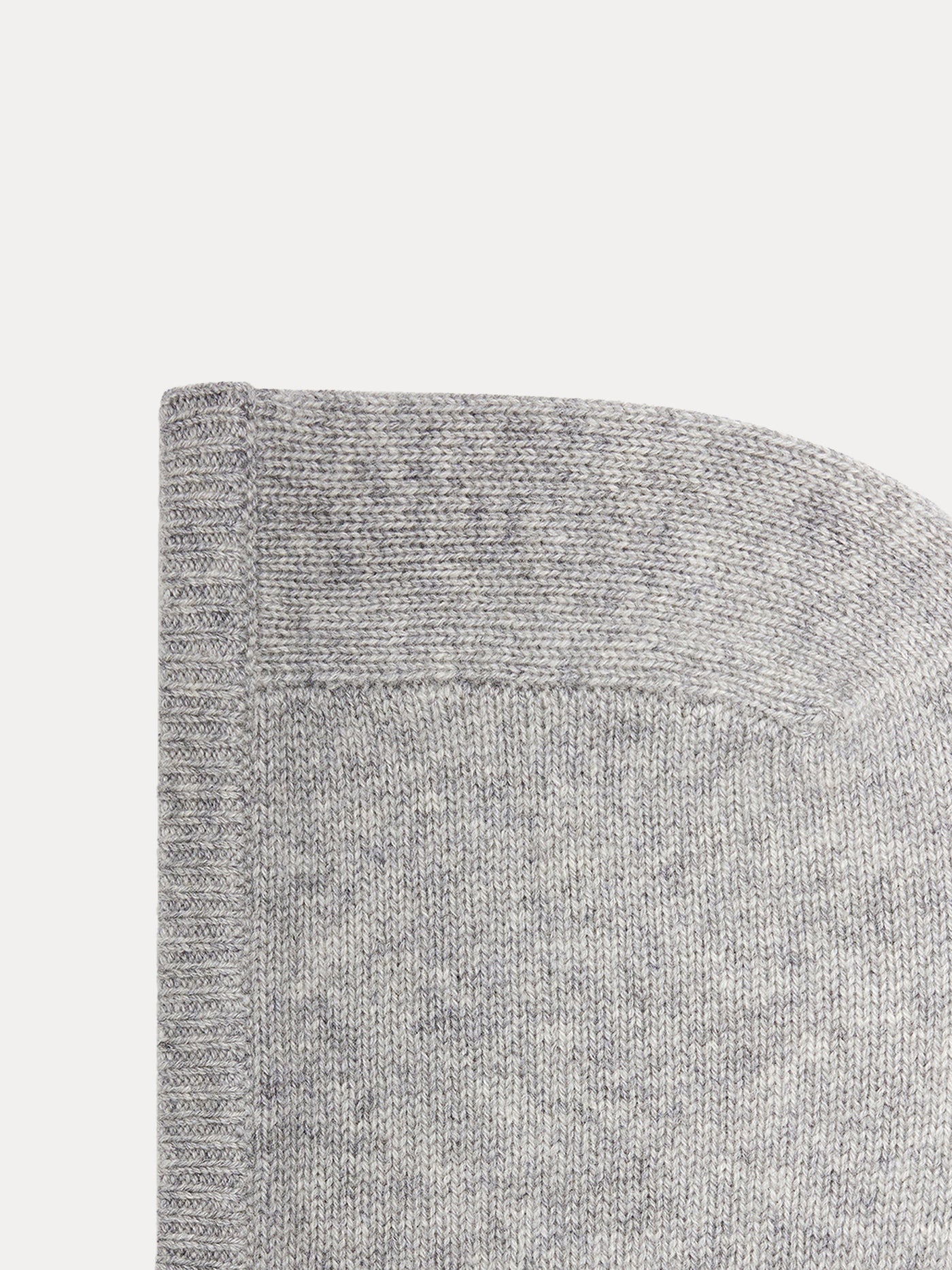 Cappuccio in cashmere per bambina grigio screziato