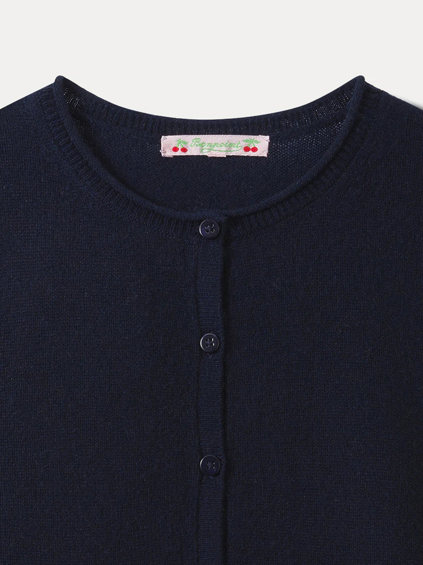 Cardigan encolure ronde et manches longues. Boutons traditionnels bavarois, bleu bleuet | Ulla Cardigan encolure ronde et manches longues. Boutons traditionnels bavarois, bleu bleuet | Ulla