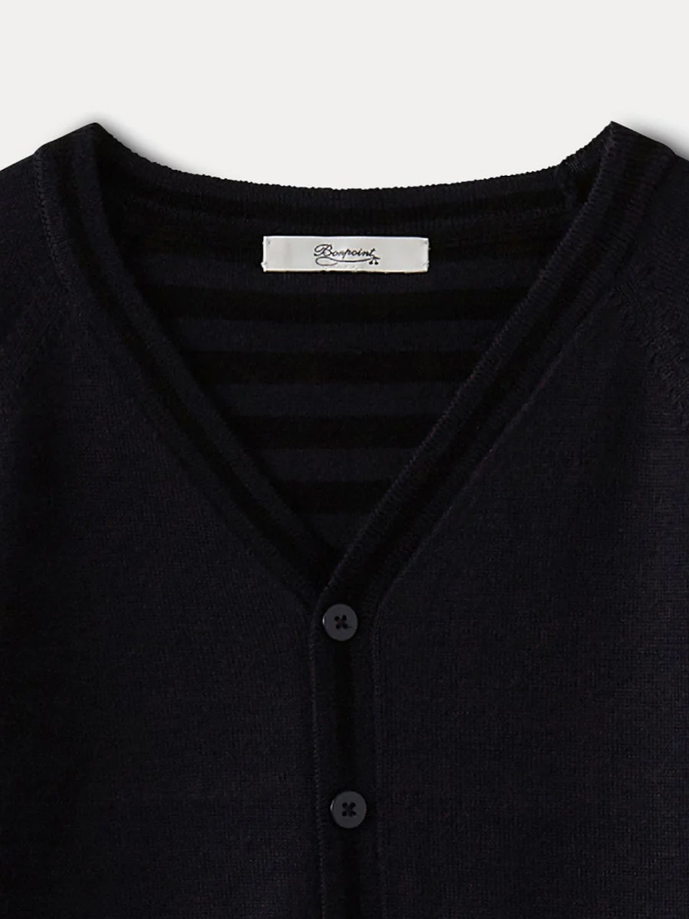 Jungen Strickjacke aus Merinowolle navy