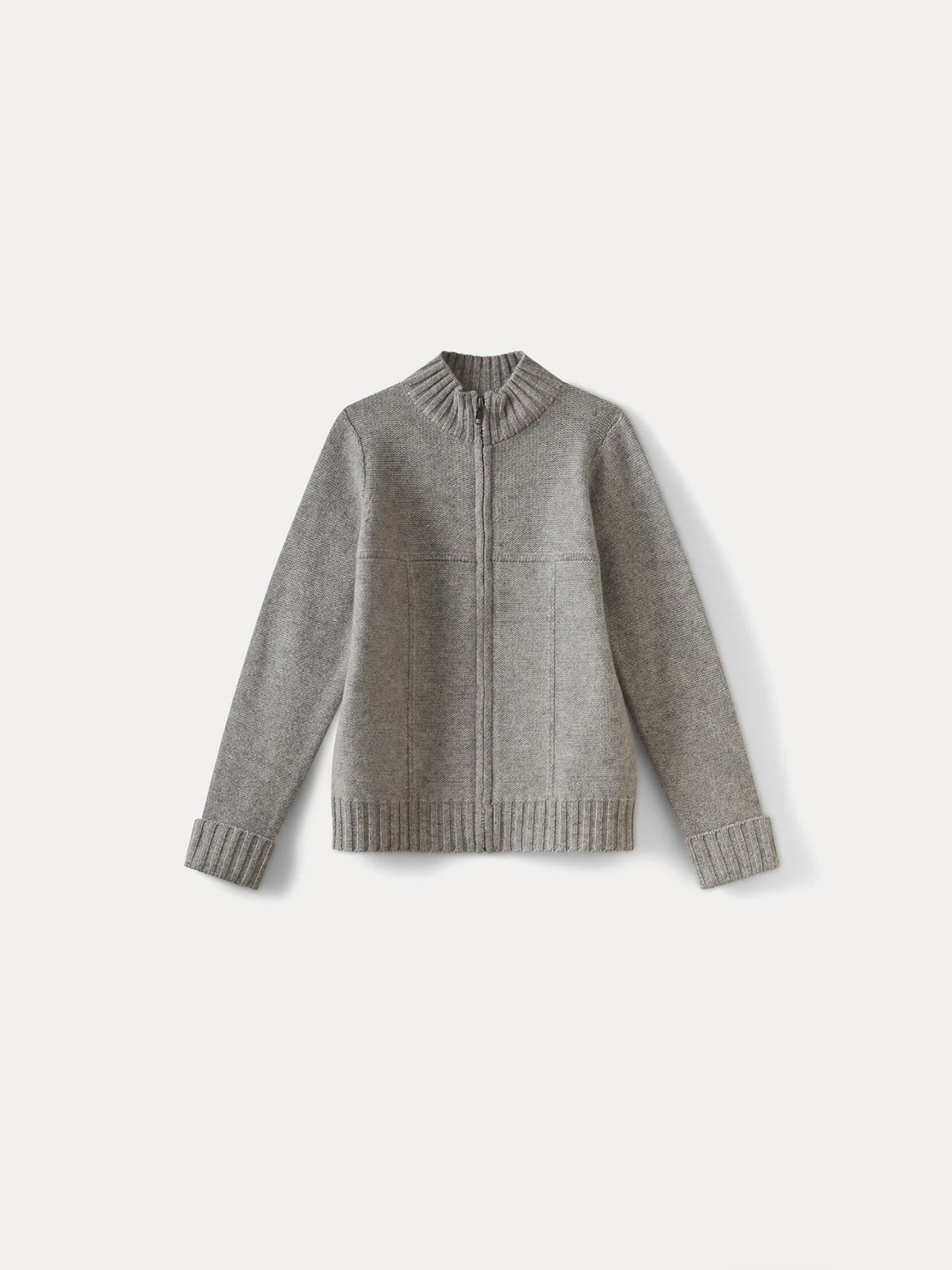 Cardigan in cashmere da bambino grigio mélange