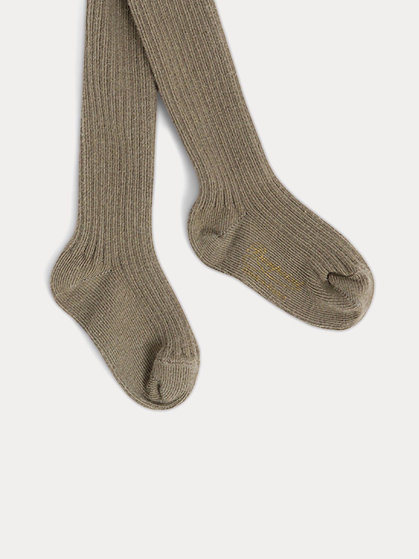 Baby gerippte Strumpfhose taupe