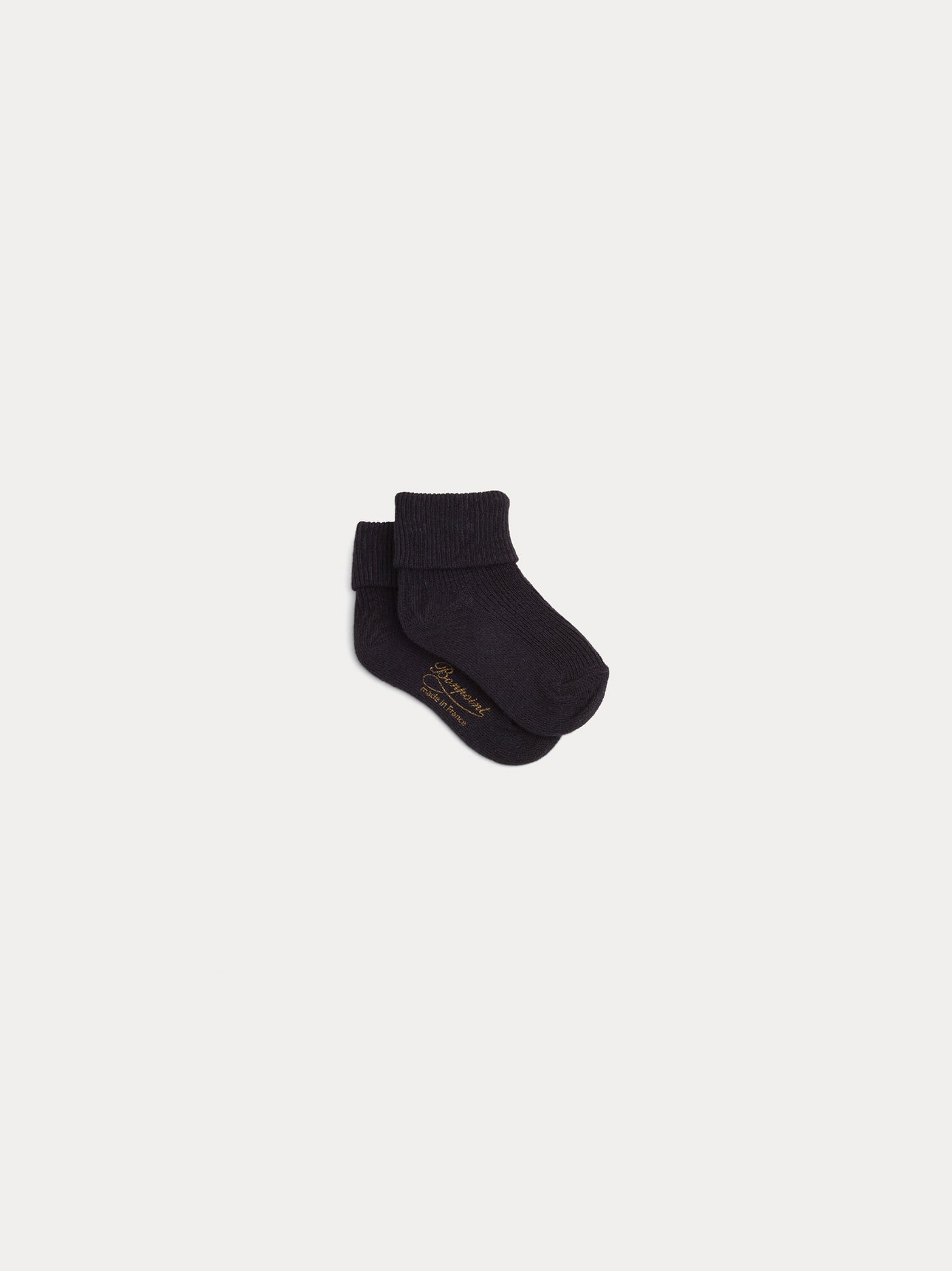 Baby-Socken aus Baumwolle und Kaschmir, Marineblau