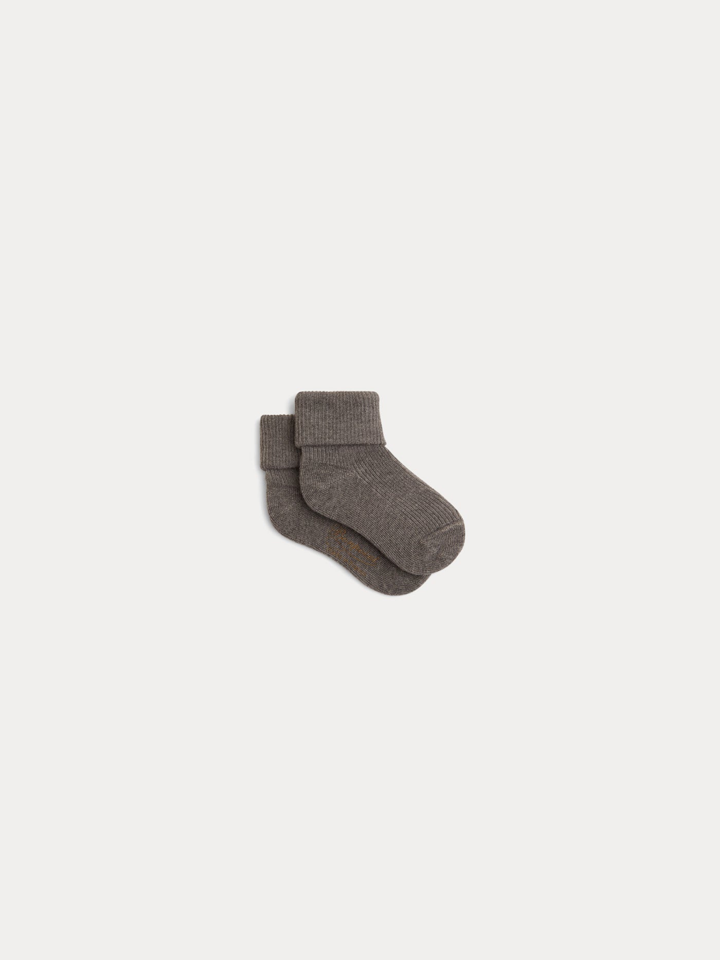 Chaussettes coton et cachemire bébé gris chiné clair