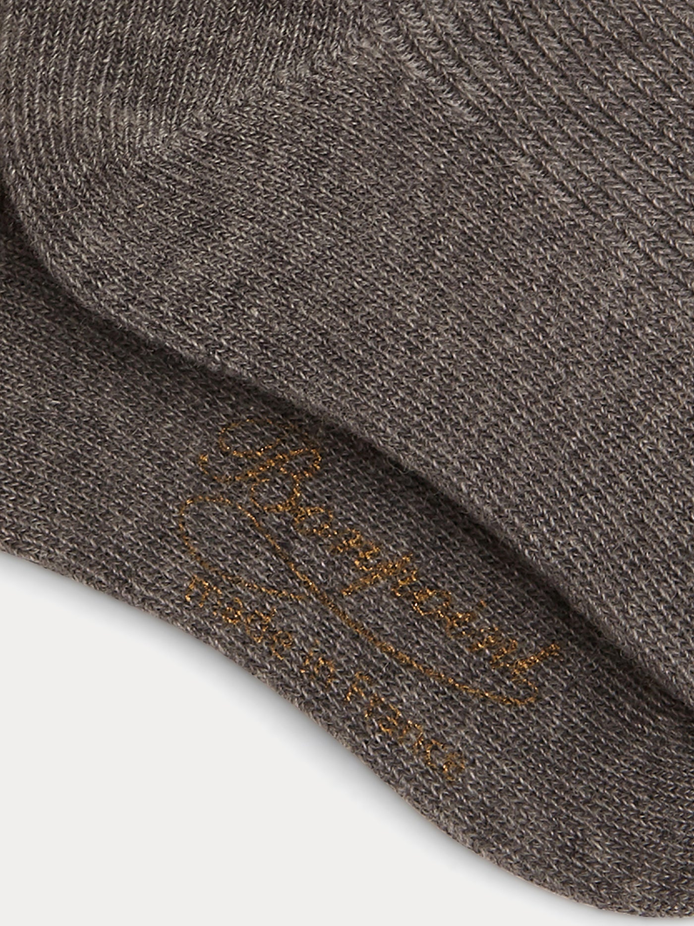 Baby-Socken aus Baumwolle und Kaschmir, grau meliert
