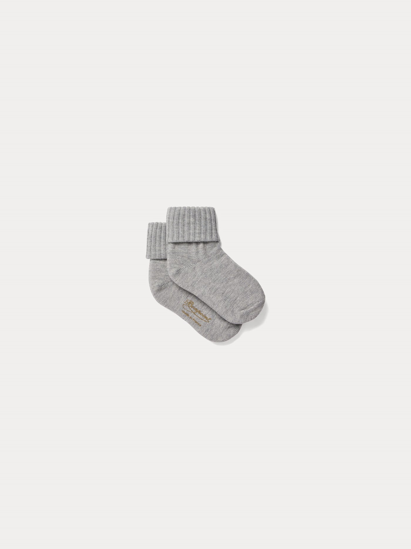 Grau meliert Baby-Baumwollsocken 